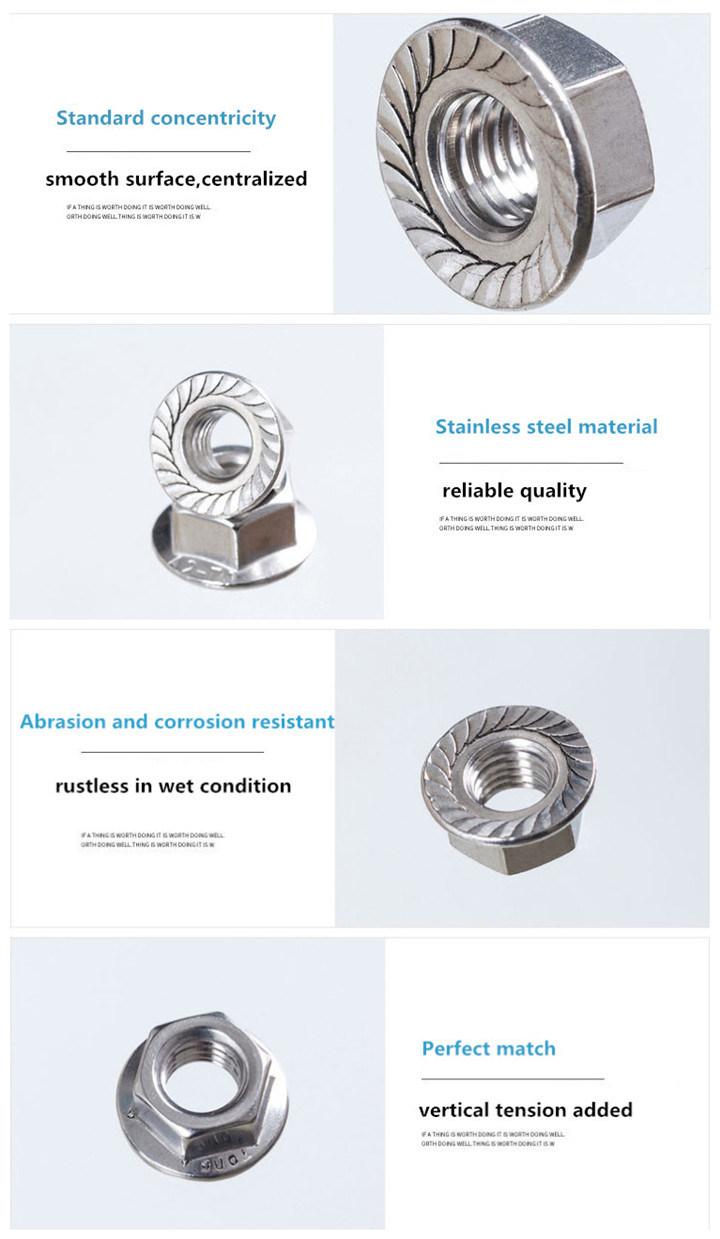 ASME/ANSI B 18.16.3m Metric Prevailing Torque Type Hexagon Flange Nuts (pressing point type)