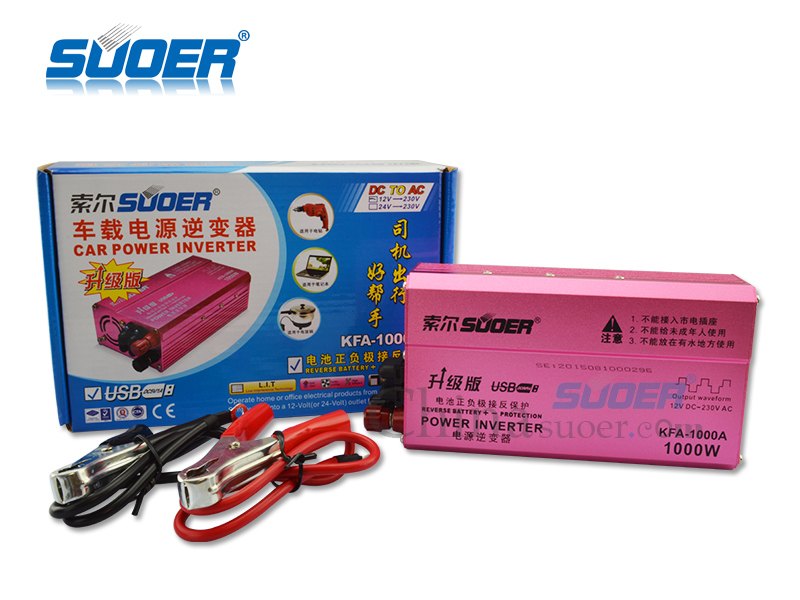 Suoer External Fuse 12V Modified Sine Wave Power Inverter 1000W (KFA-1000A)