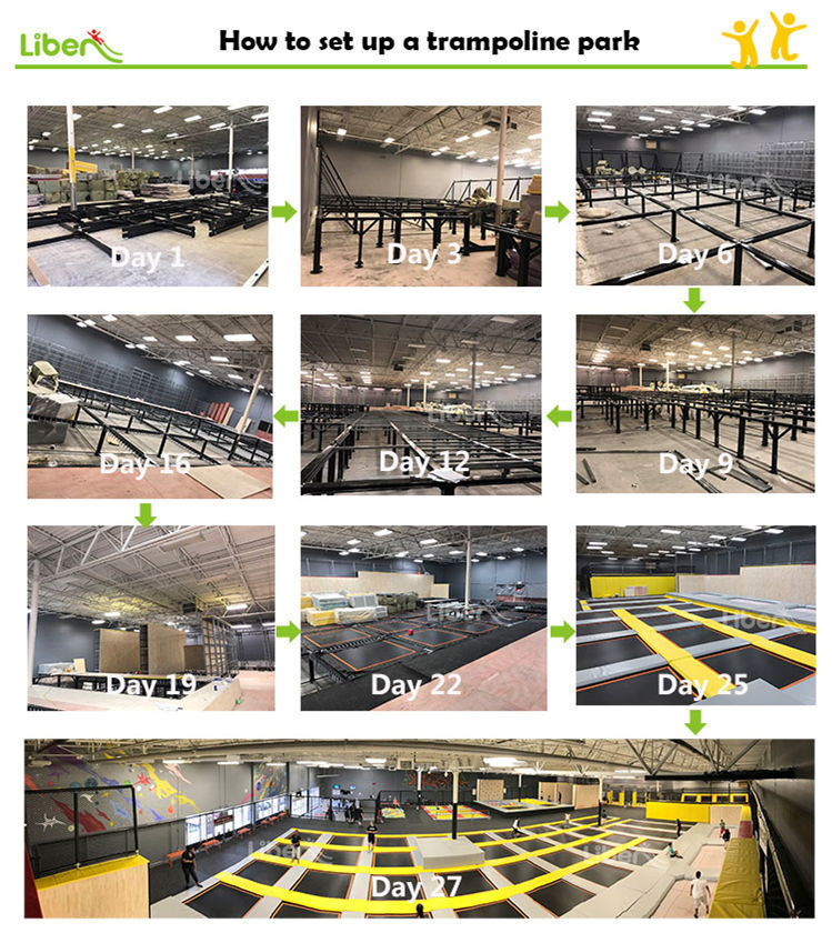 Large Indoor Trampoline Play Centre with Safety Standard