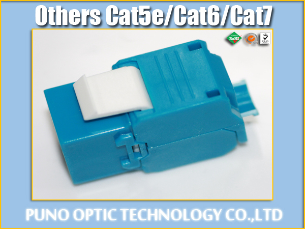 CAT6A UTP Unshielded Blue Keystone Jack