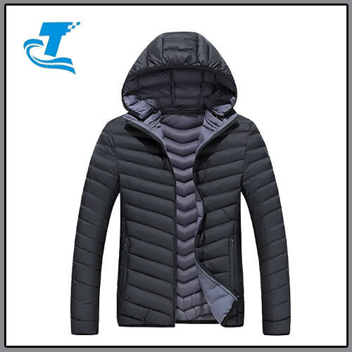 Men's Lightweight Quilted Puffer Jacket Winter Down with Hood Outerwear