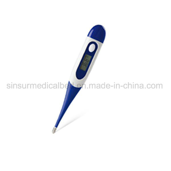 Water-Proof LCD Display Hospital/Home Use Digital Thermometer with Flexible Head