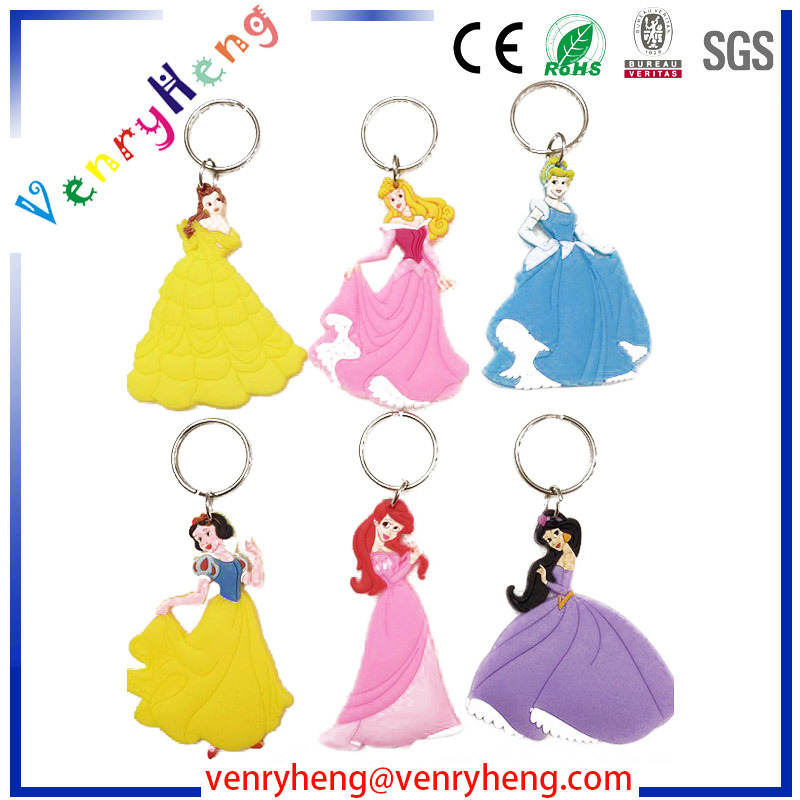 3D/2D Custom Silicon Rubber Keychain for Promotional Gift