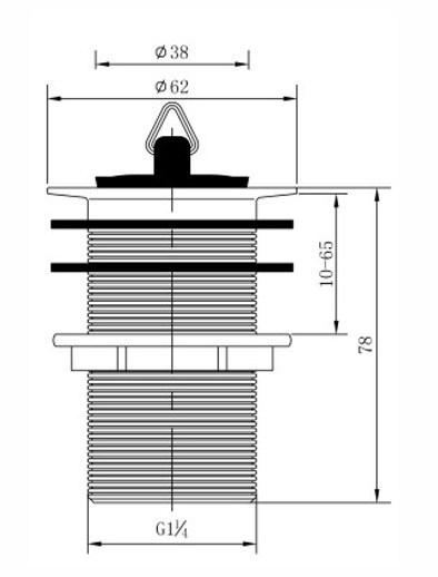 Popular Wash Basin Drain for Sink with Rubber Plug