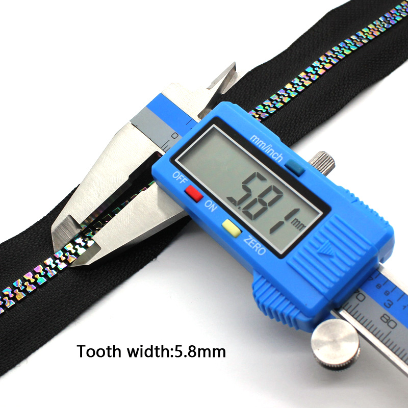 Iridescence Color Tooth Laser Plastic Zippers