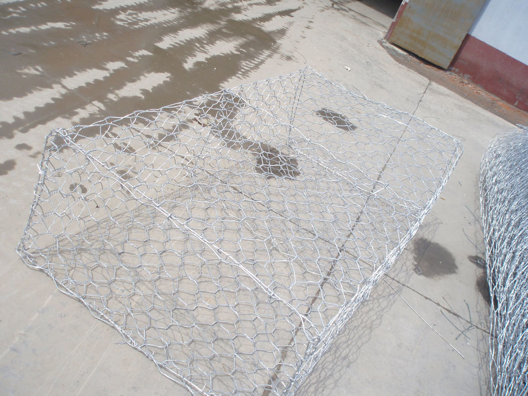 Hot Dipped Galvanized Hexagonal Wire Mesh Riverbank Gabion Box