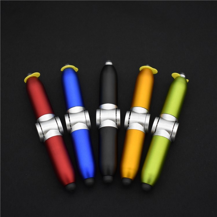 Manufacturer Custom Decompression Penlight 4 in 1 Fingertip Gyro Pen for Promotion