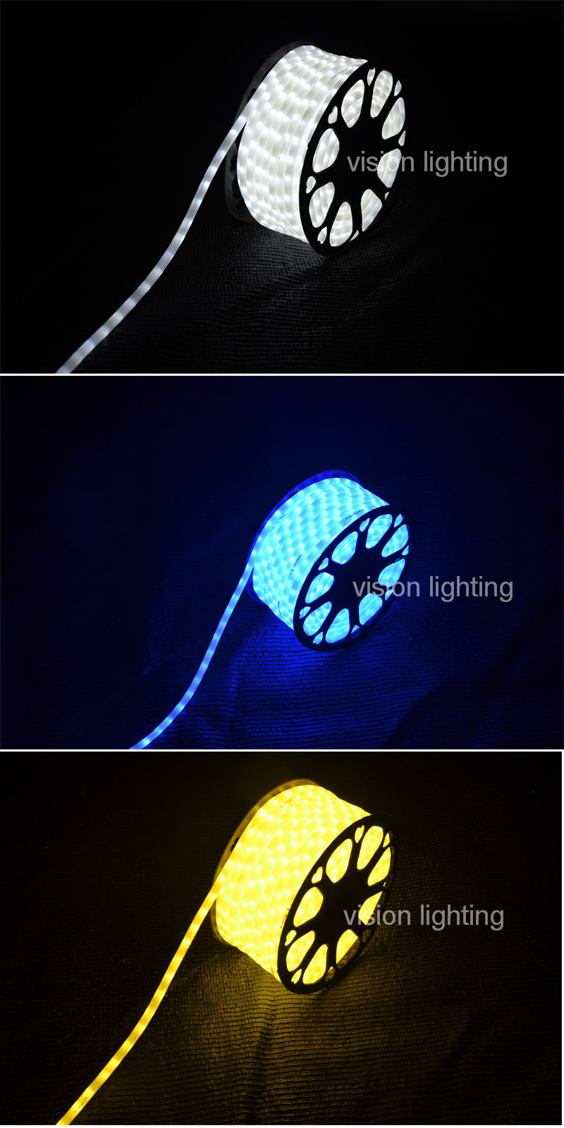 RGB Round Dimmable LED Rope Lights for Christmas Ornament