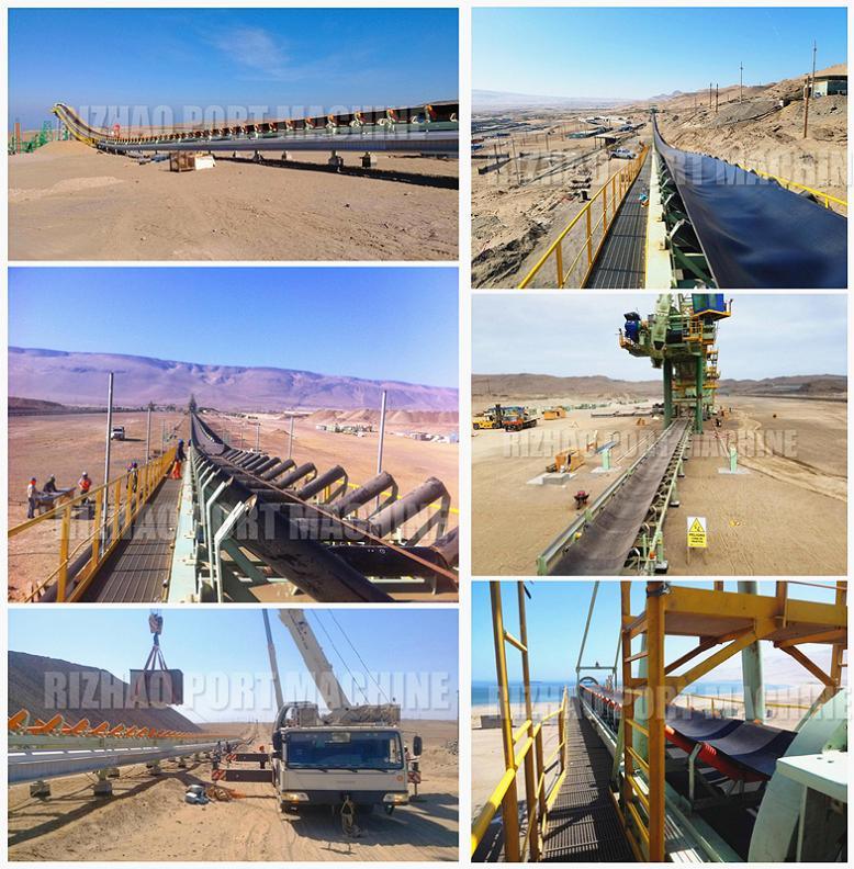 SPD High Performance Long Distance Roller Belt Conveyor for Peru Iron Ore Plant Transportation