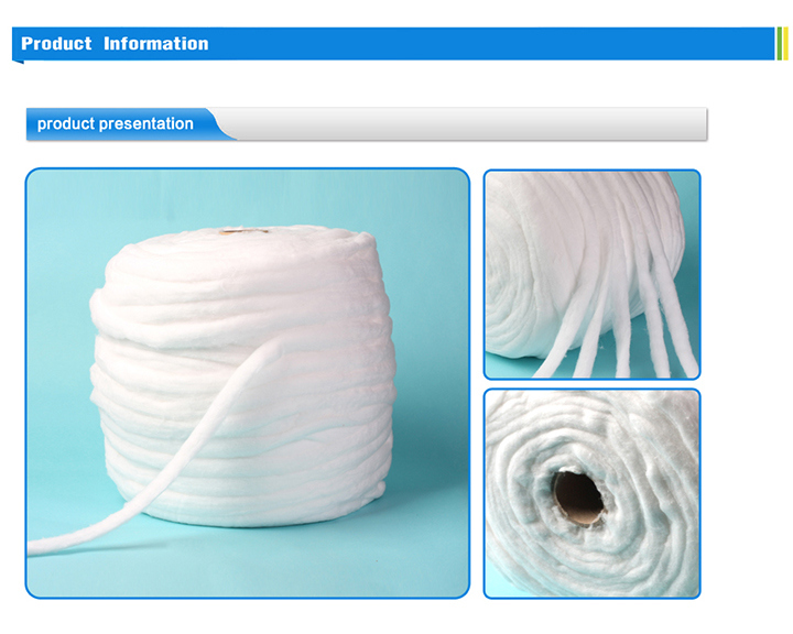 FDA Ce ISO Hot Sale Absorbent Medical Supply Sliver Coil Cotton Products