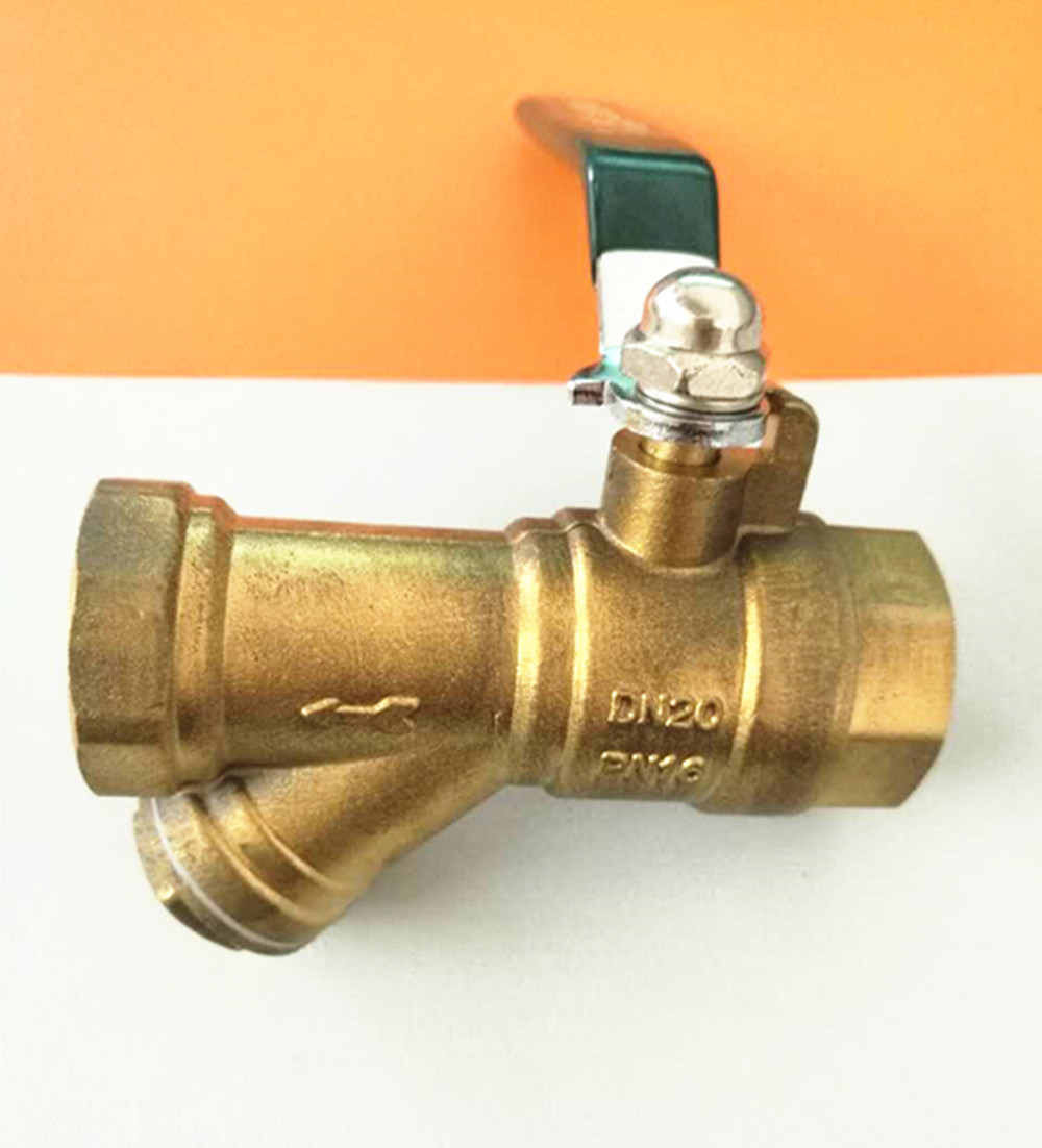 Natural/Nickeling Strainer Ball Valve