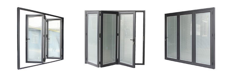 Tempered Glass Aluminium Door Aluminum Folding Door Details