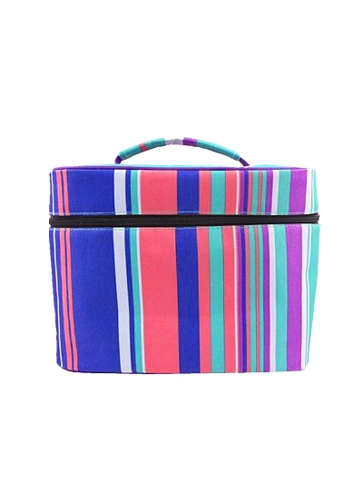Fashionable and 600d Material Stripe Cooler Lunch Picnic Tote Bag
