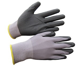 Ultra Thin Micro-Foam Nitrile Work Gloves with 15g Nylon Spandex