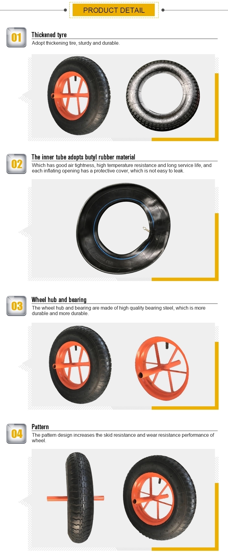 Best Price Customized 10 Inch Pneumatic Rubber Wheel for Wheelbarrow