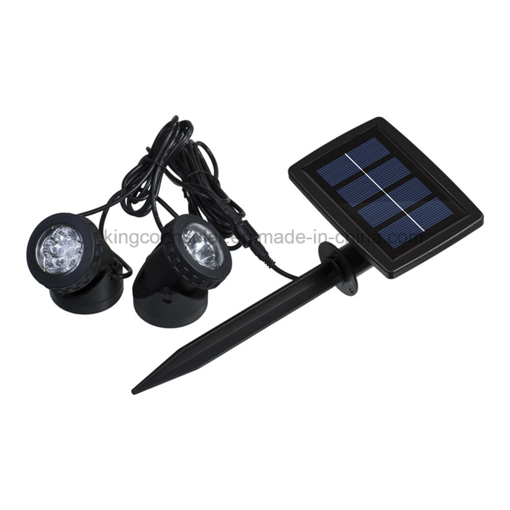 Solar Powered Lamp IP68 Solar LED Spotlight for Landscape Garden Lawn Pool Pond Outdoor Underwater Light