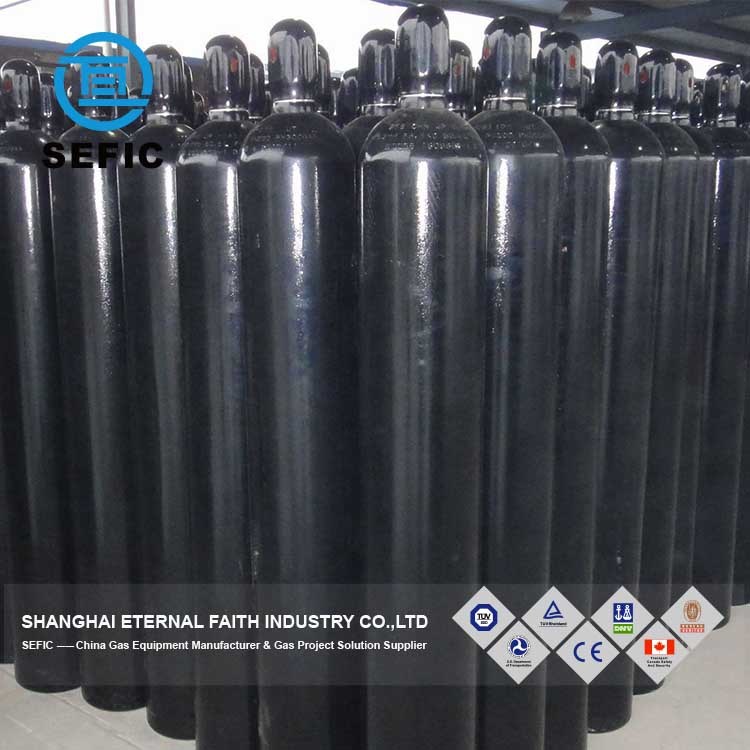 DOT 3AA Seamless Steel Gas Cylinder 40L /47L/50L Oxygen Cylinder