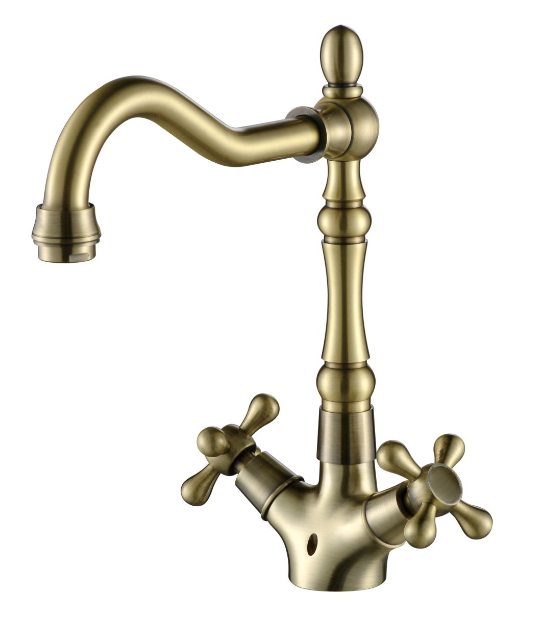 Two Lever Brass Swivel Water Tap