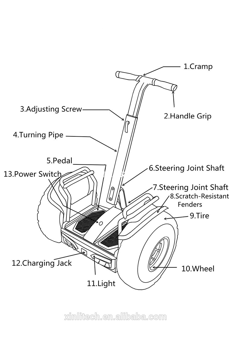 New Products 2016 E-Scooter off Road electric Chariot Two Wheels Self Balancing Electric Scooters for Profitable Rental Business