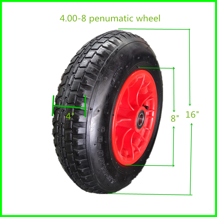Popular Wheelbarrow Wheel Pneumatic Tire 4.00-8