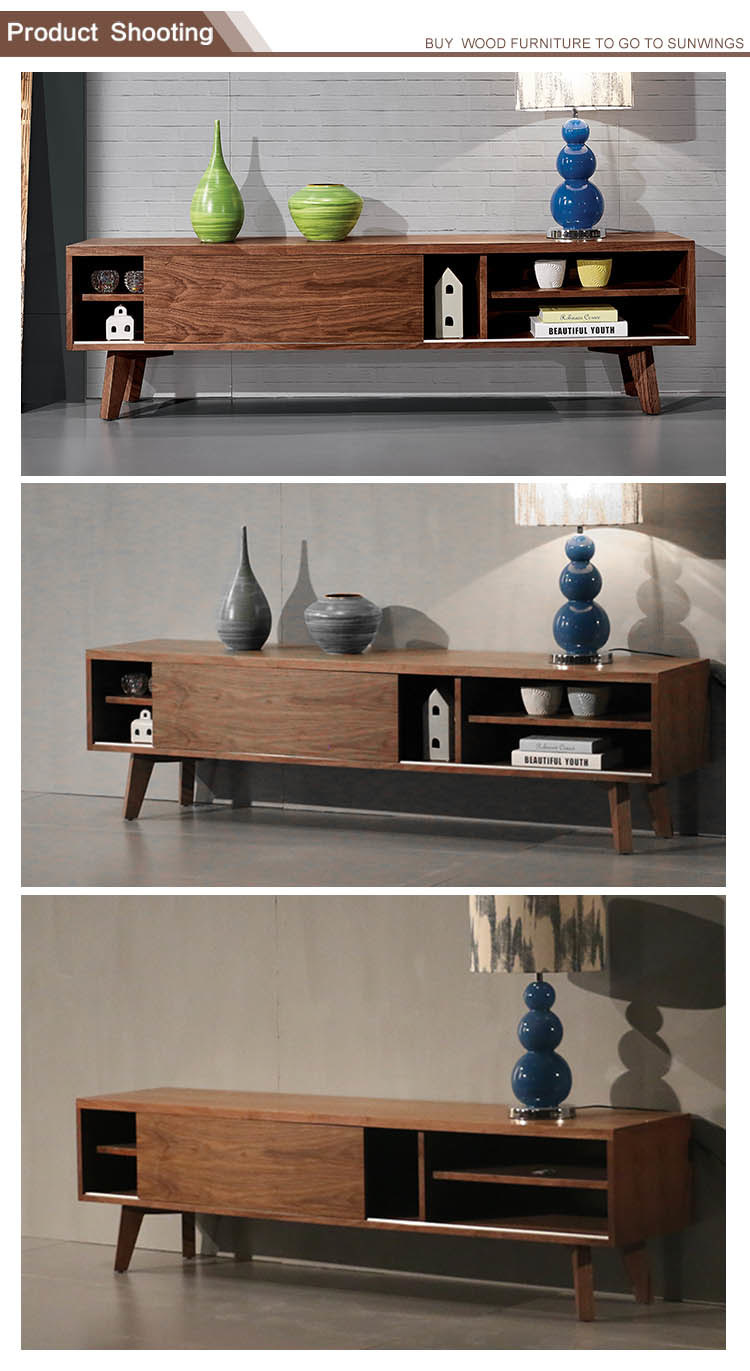 Contemporary and Contracted Solid Wood TV Stand