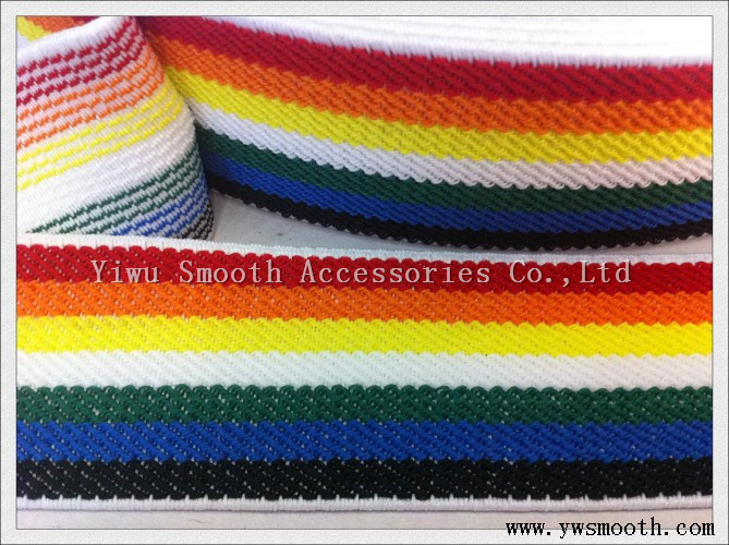 Multicolor Woven Wide High Quality Elastic Band Woven Use Clothes