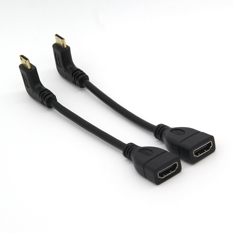 Right Angle 90 Degree HDMI Male to Female Extension Cable