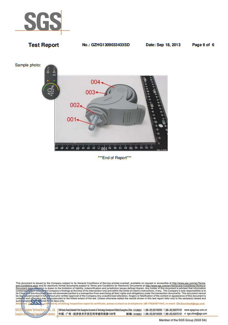 Screw Type Plastic Medical TPR Caster