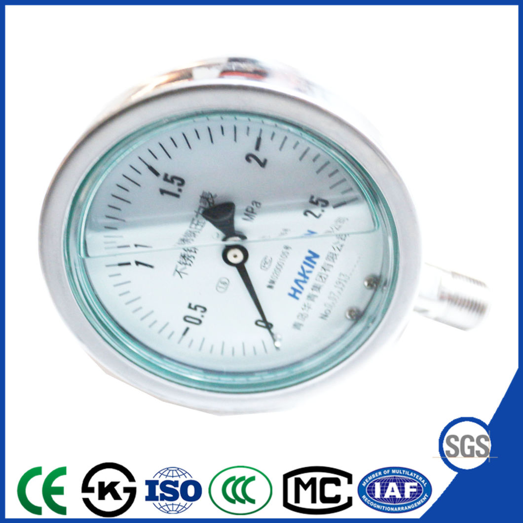 Ytfn High Quality and Best-Selling Stainless Steel Vibration-Proof Pressure Gauge