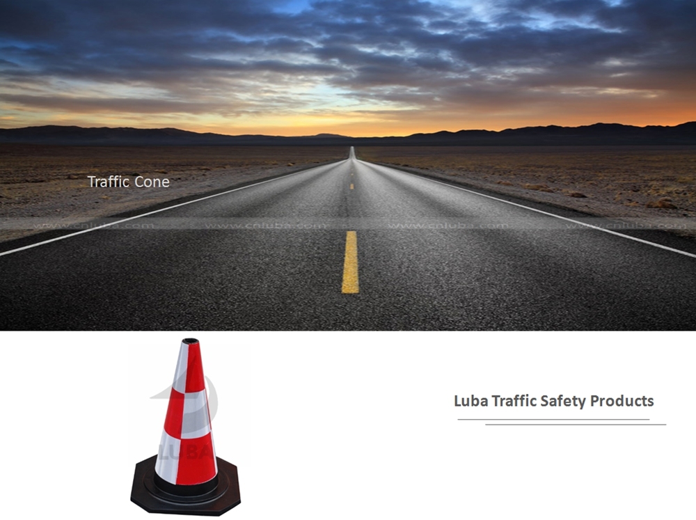 Multicolor Rubber 700mm Height Traffic Road Safety Cone