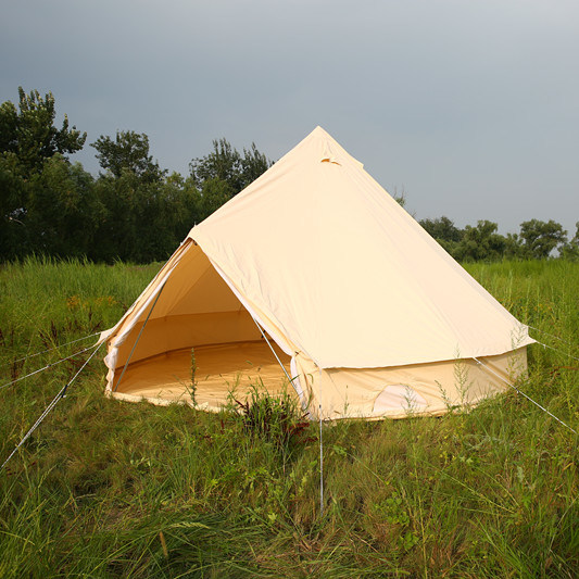 Windproof Family Large Camping Teepee Event Cotton Canvas Bell Tent