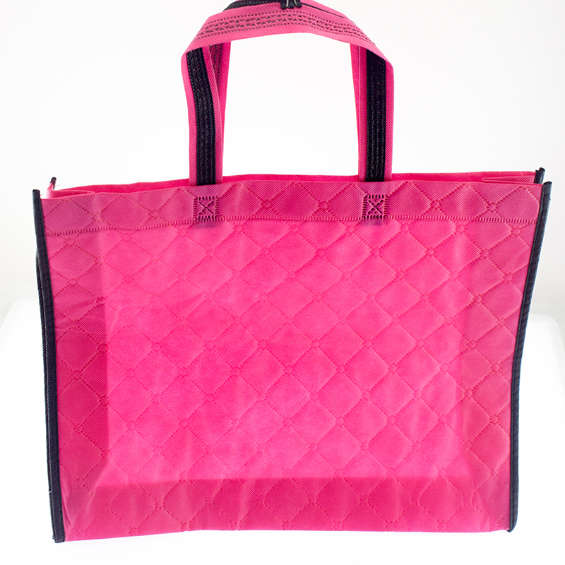 Blank Colorful Embossing Texture Non Woven Shopping Tote Bag