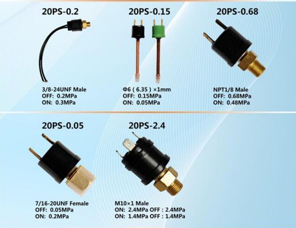 Refrigerator/Air Compressor Manual Reset Low/High Pressure Switch