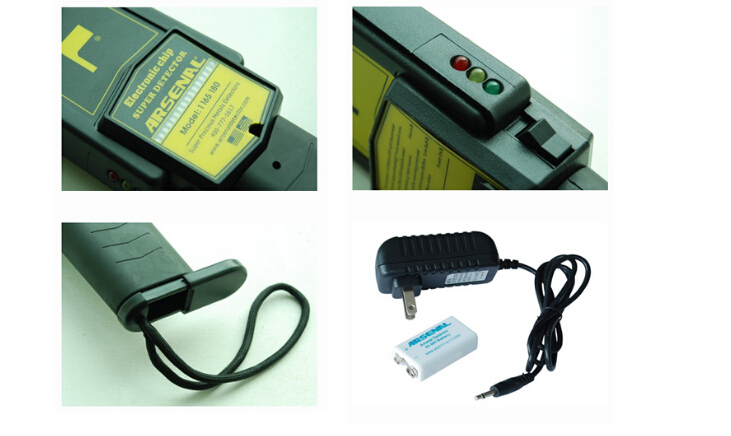 Hospitals / Banks High Precision Sound Light Alarm Handheld Metal Detector