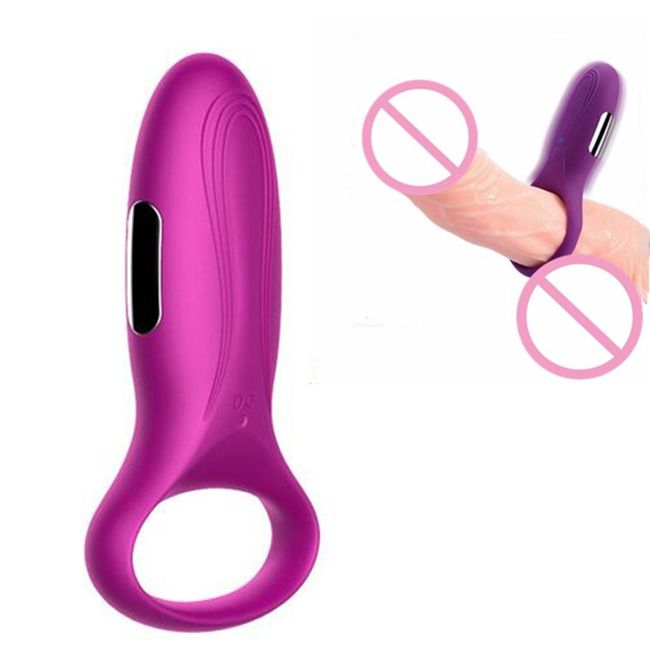 Luxury Rechargeable 7 Modes Strong Vibrating Cock Ring Waterproof Silicone Clitoral Bullets Sex Vibrator for Couple