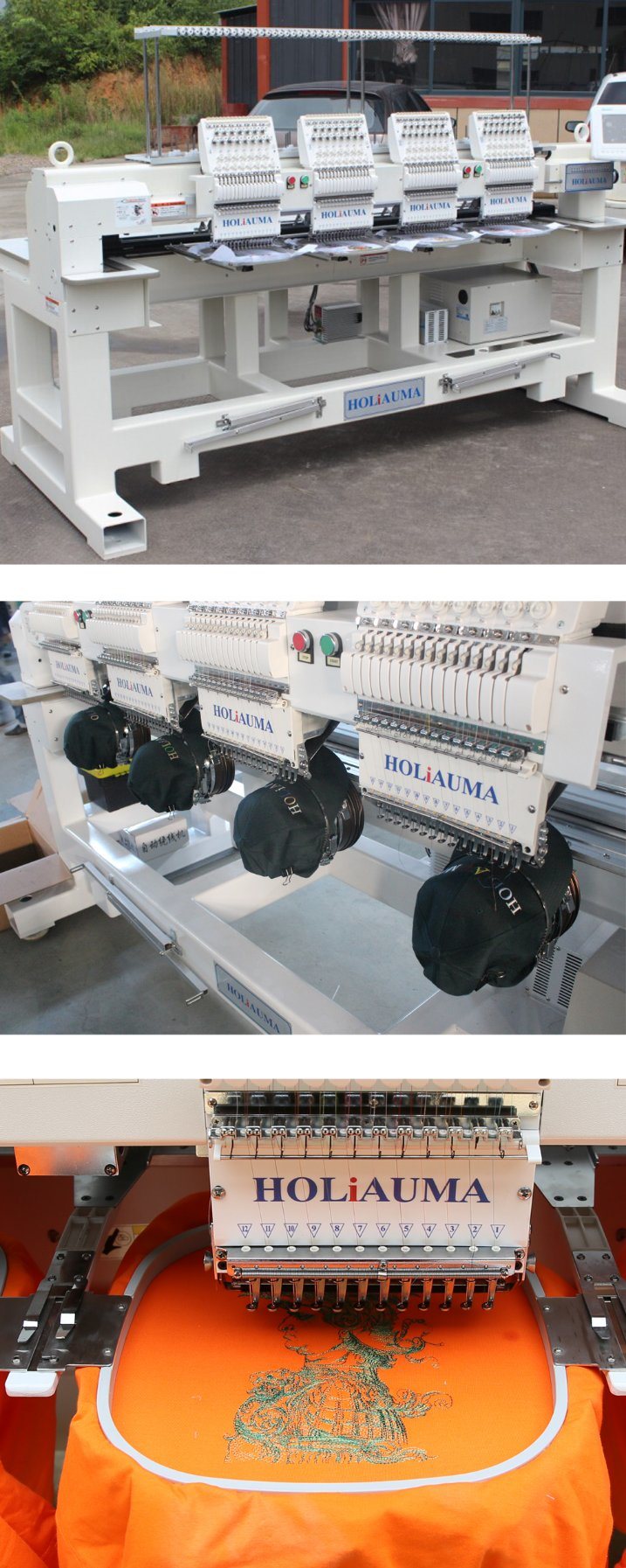 15 Thread 1 Head Computerized Embroidery Machine for Cap/T-Shirt/Flat Embroidery Computerized T Shirt Socks 1 Head Embroidery Machine Happy Embroidery Machine