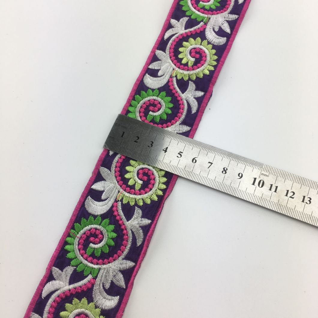 Custom Embroidery Woven Braid Jacquard Trim Type Nylon Jacquard Tape in Webbing