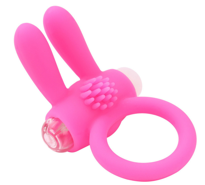 Silicone Rabbit Cock Ring Vibrator Male Sex Toy Dick Penis Ring