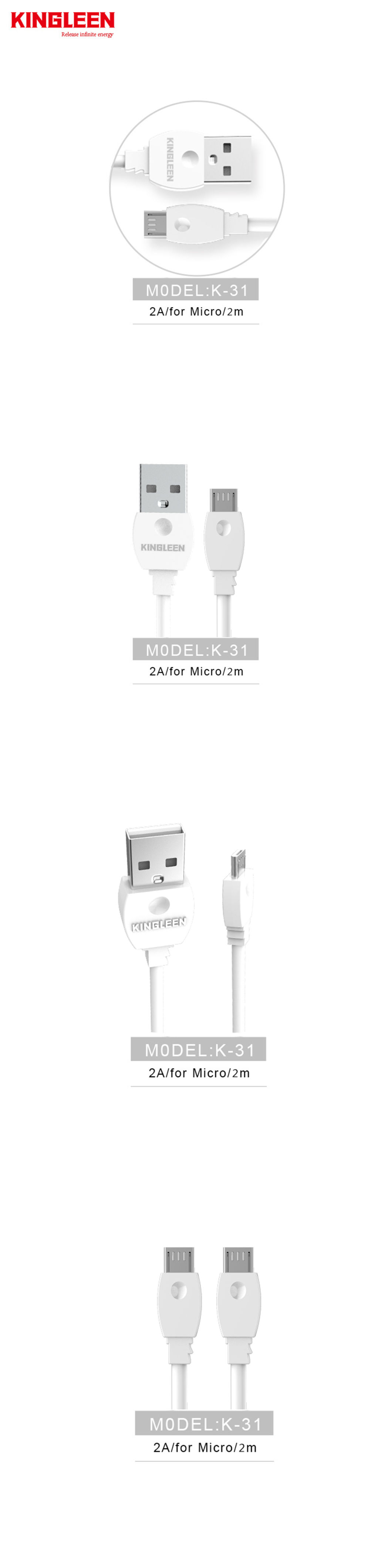 6FT/2m Micro USB Cable USB 2.0 Fast Charging Long Data Sync Android Samsung Cable