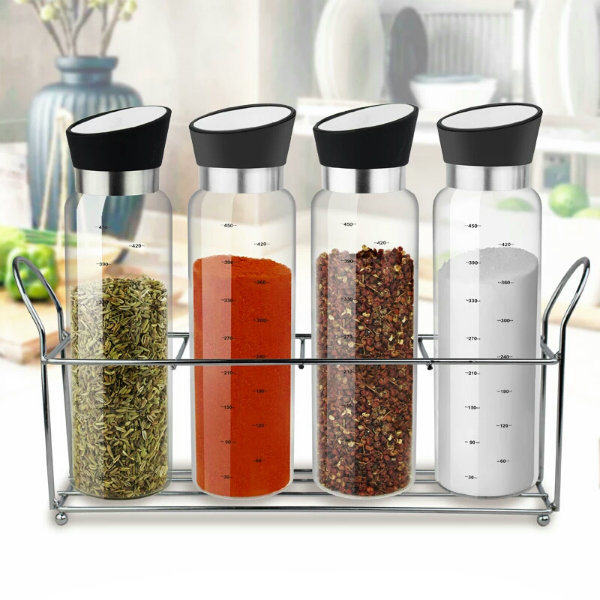 High Quality 160ml Glass Spice Bottle with Shelf