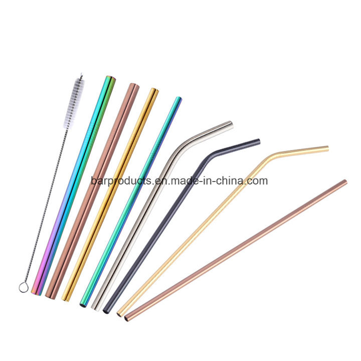 Factory Wholesale Color Drinking Custom Stainless Steel Drinking Straw Sucker
