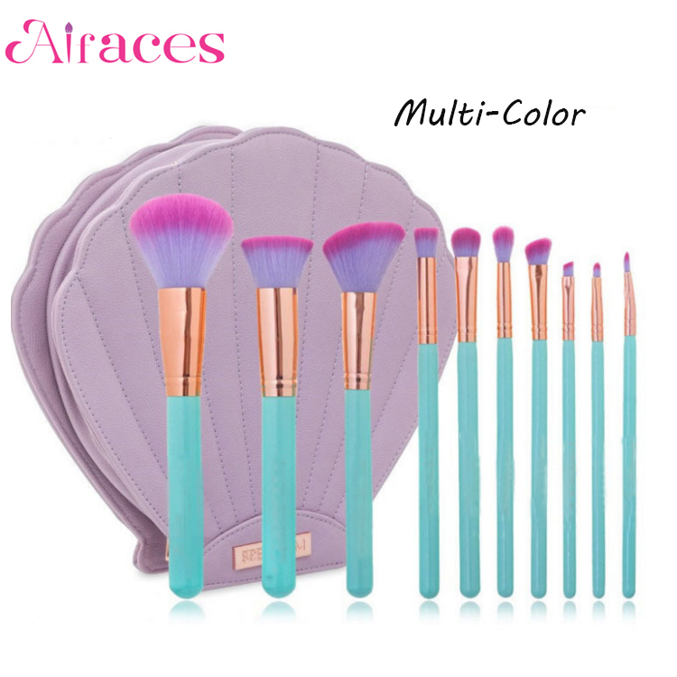 10PCS Pure White Unicorn Makeup Brush Set