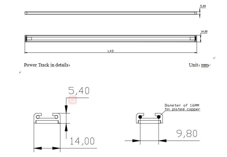 Store and Supermarket Connector The LED Shelf Light Track Adapter Power