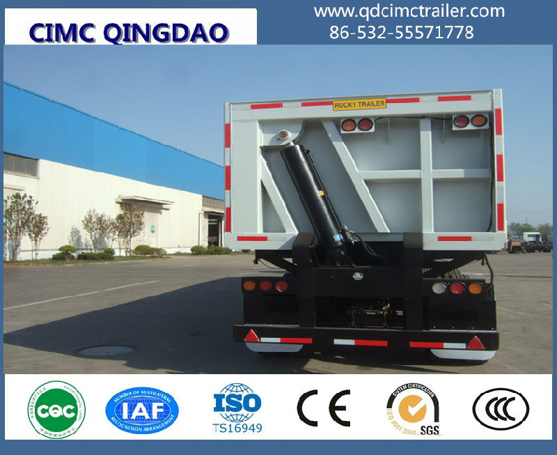 38-60 Cbm Utility Side Tipper Trailer Cargo Side Dump Semi Truck Trailer