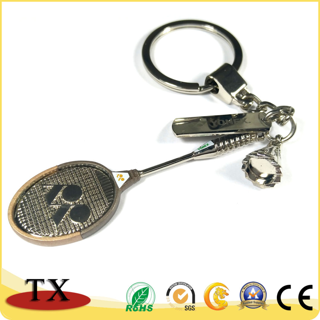 3D Badminton Battledore Key Chain