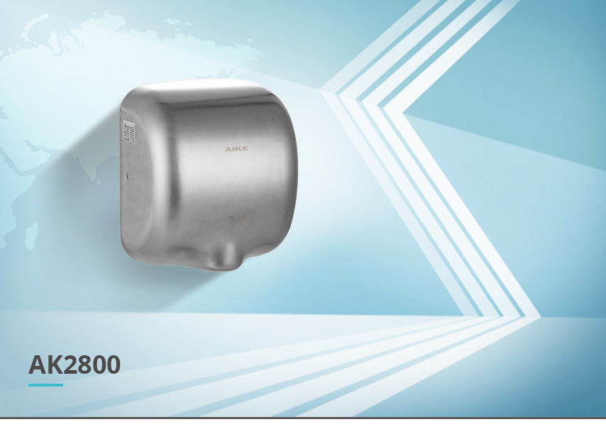 AK2800 China Electronic Home Appliance Xlerator Style Wall Mounted Touchless Stainless Steel Hand Dryer
