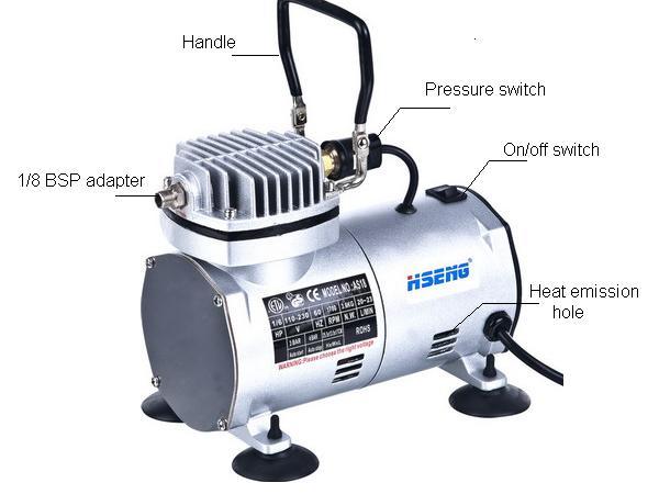 As18 Airbrushing Compressor for Cake Decoration