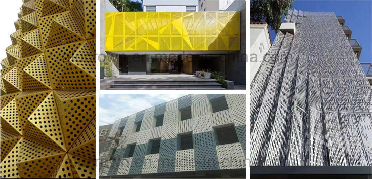 High Quality CNC Cutting Aluminum Perforated Panel for Exterior Using