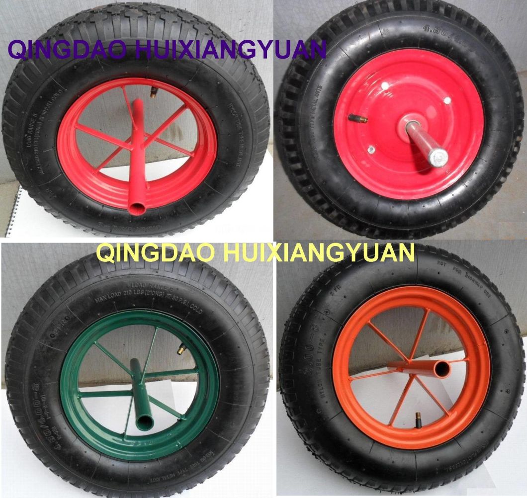 Spain Market 3.00-4 Pneumatic Rubber Wheel for Hand Trolley