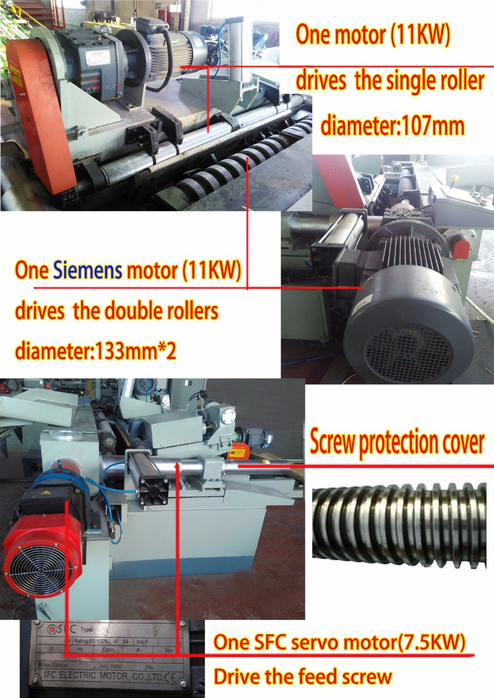 Curitiba Wood Pine Veneer Rotary Lathe in Brazil